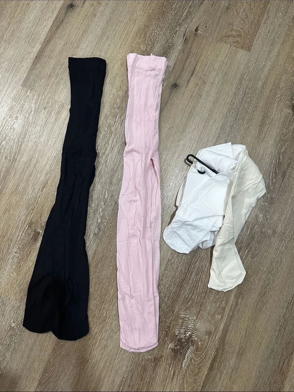 Girls  High-Waist Tights - Black, Pink, White tan